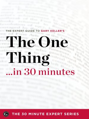 cover image of The ONE Thing in 30 Minutes